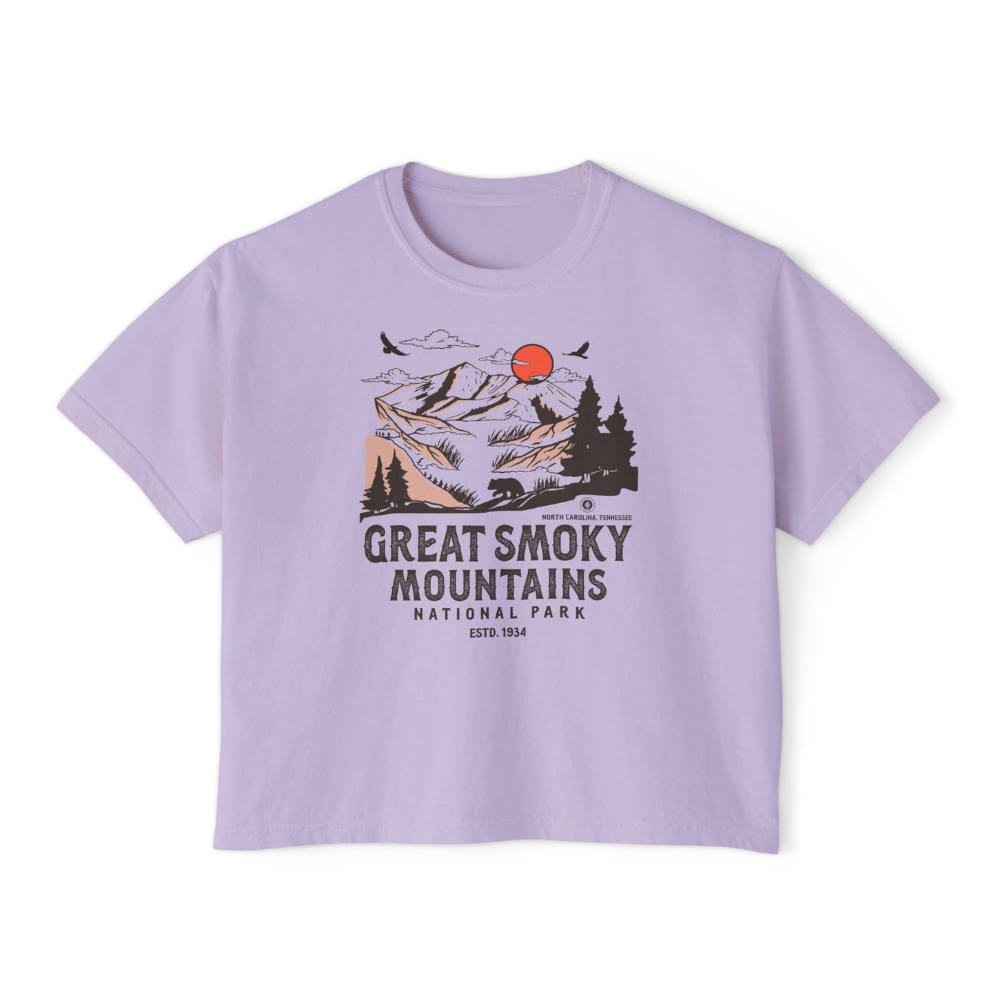 Great Smoky Mountains National Park Women's Short Sleeve Boxy Tee