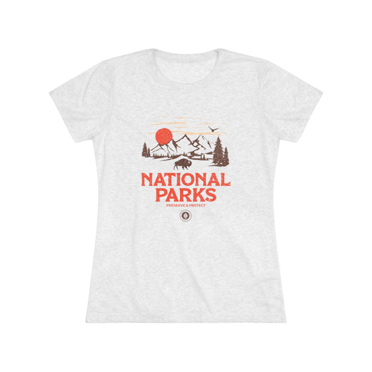 National Parks Women's Triblend Short Sleeve Tee