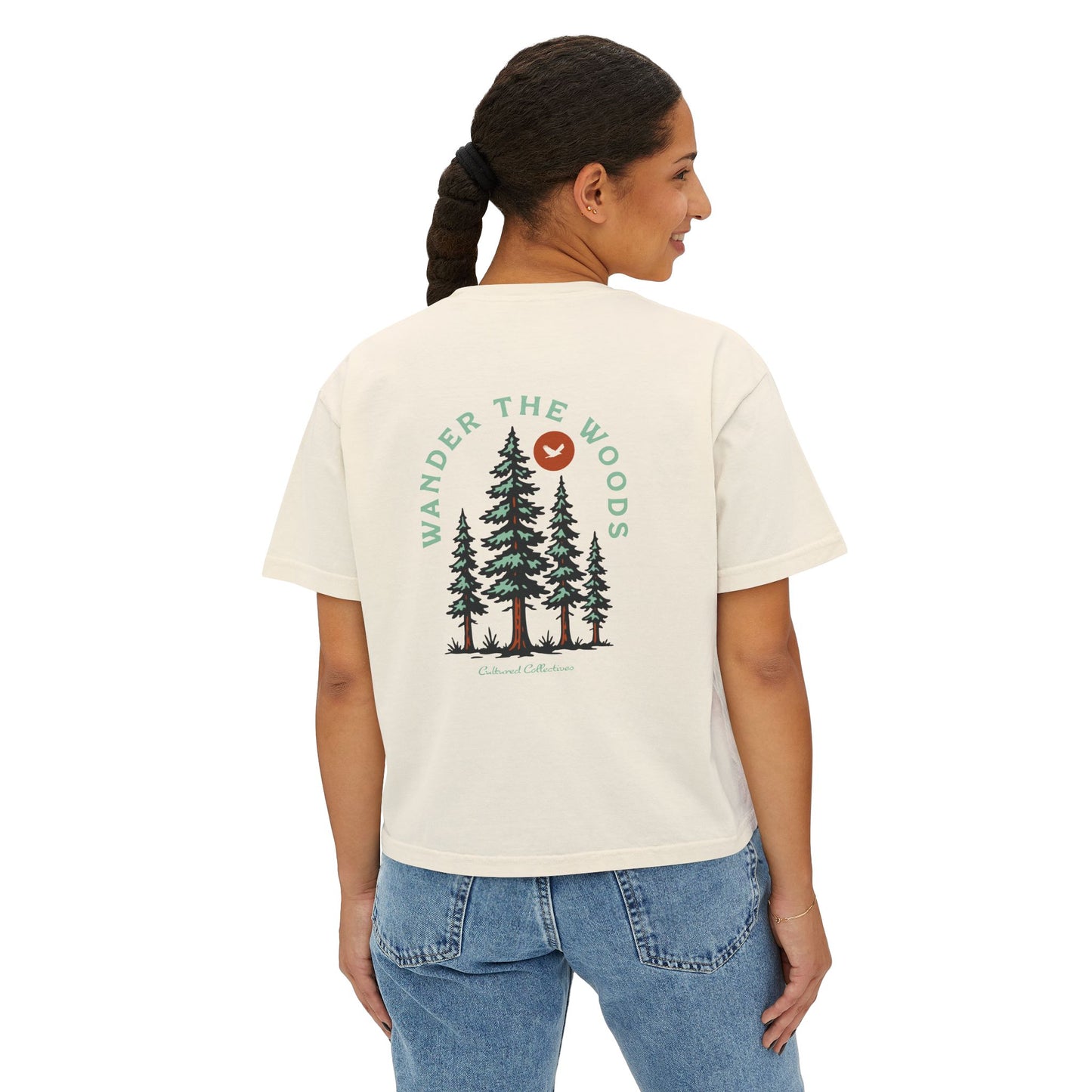 Wander the Woods Women's Short Sleeve Boxy Tee