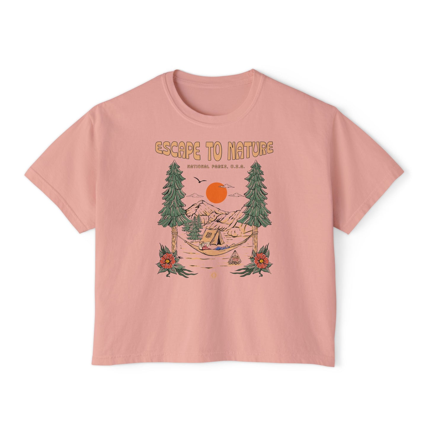 Escape To Nature Women's Short Sleeve Boxy Tee