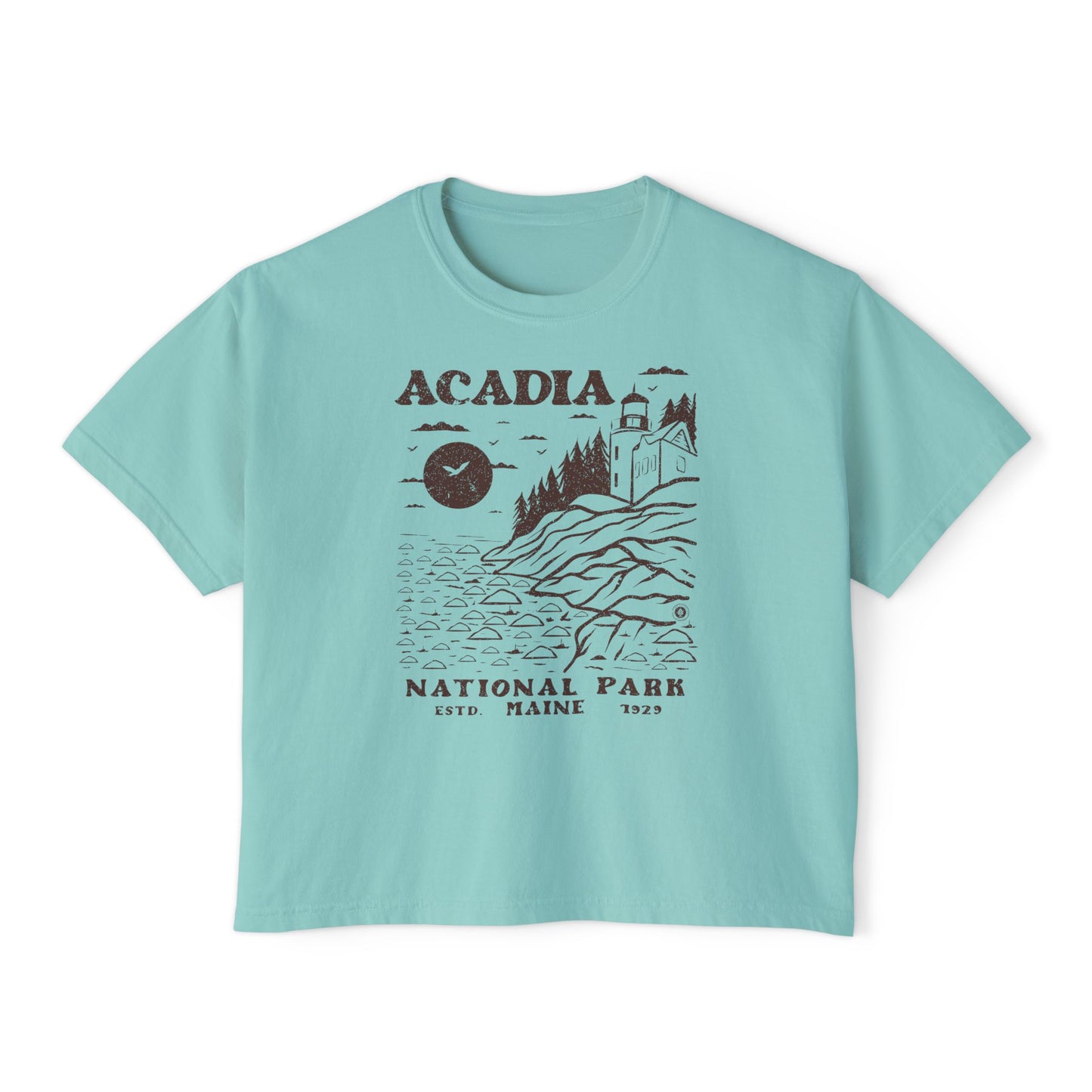 Acadia National Park Women's Short Sleeve Boxy Tee