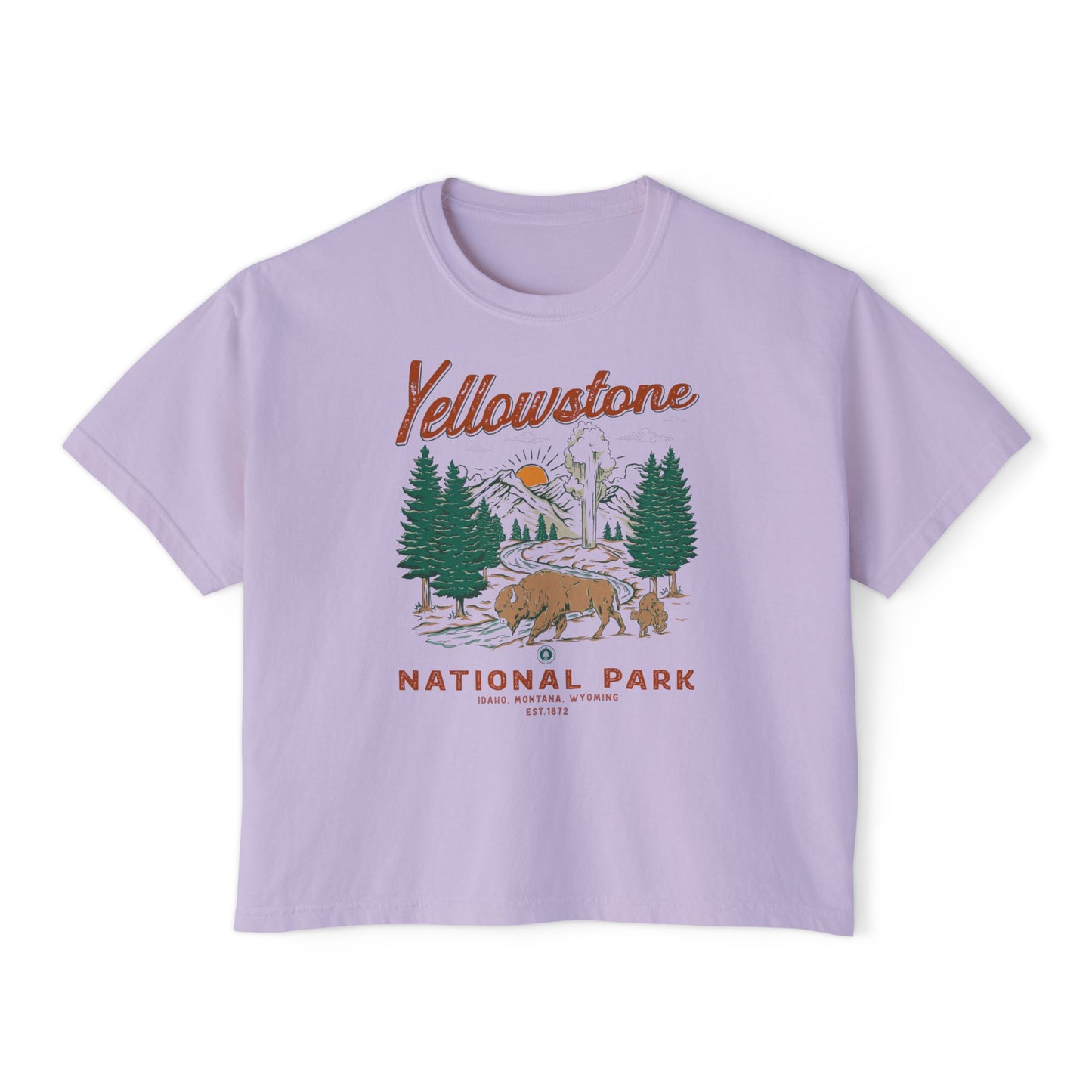 Yellowstone National Park Women's Short Sleeve Boxy Tee