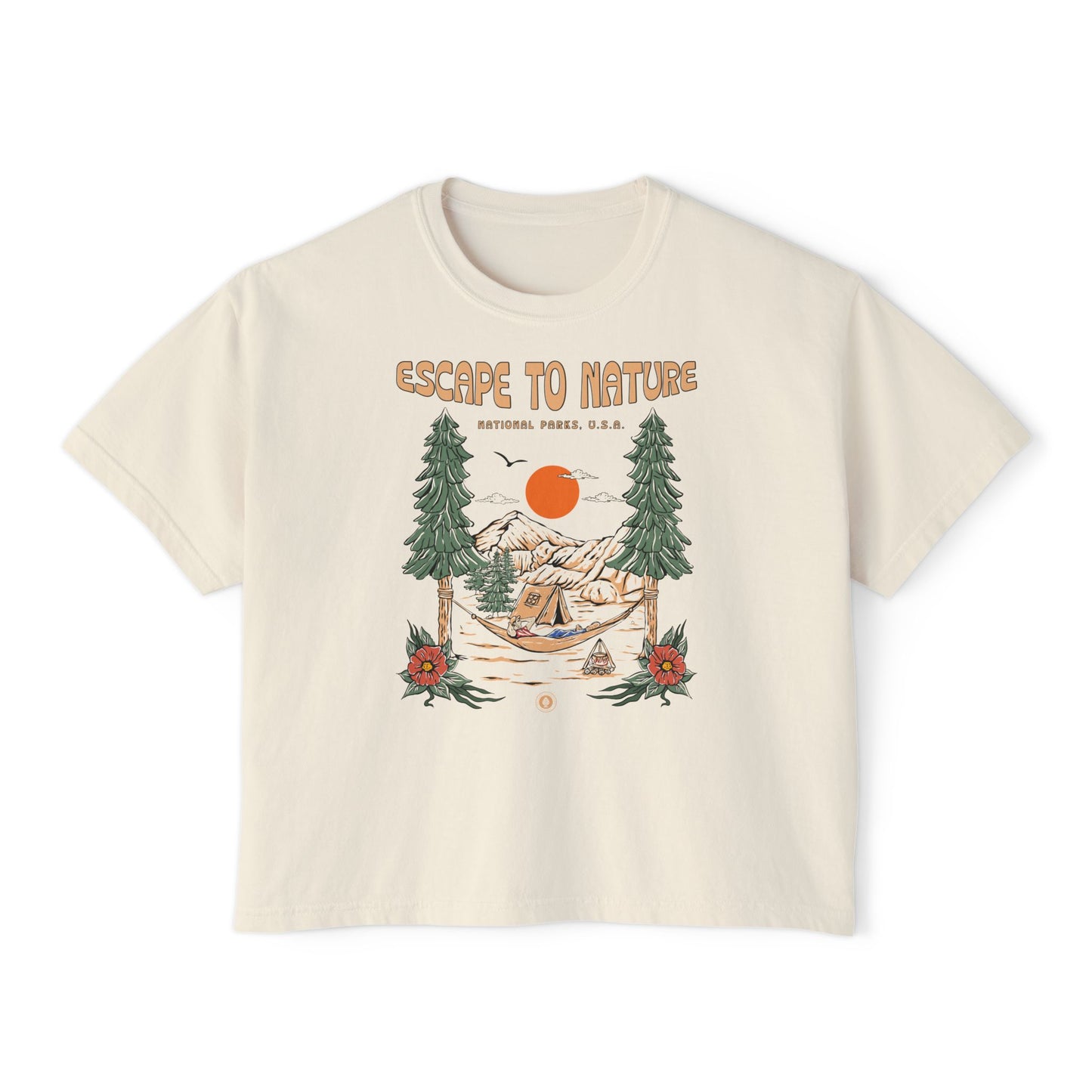 Escape To Nature Women's Short Sleeve Boxy Tee