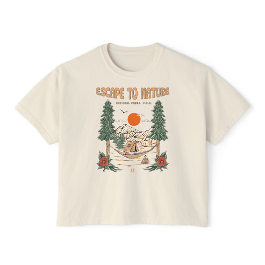 Escape To Nature Women's Short Sleeve Boxy Tee