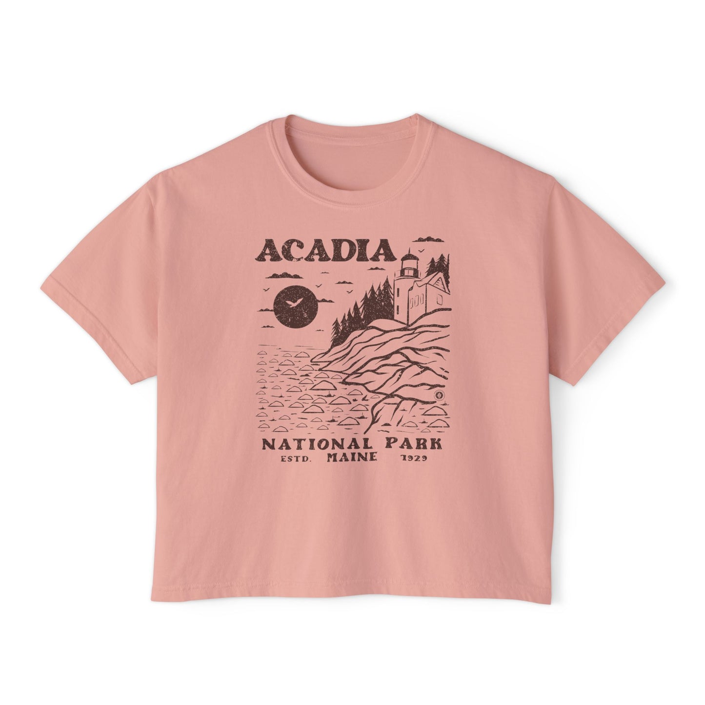 Acadia National Park Women's Short Sleeve Boxy Tee