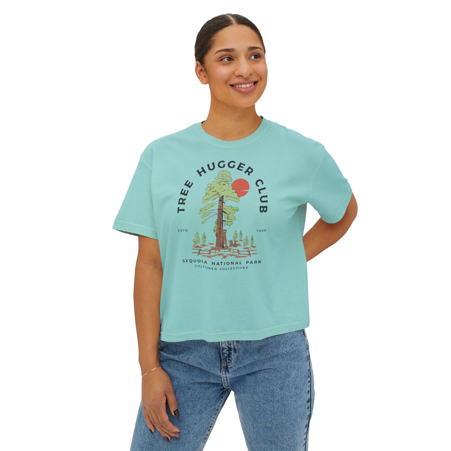 Escape To Nature Women's Short Sleeve Boxy Tee