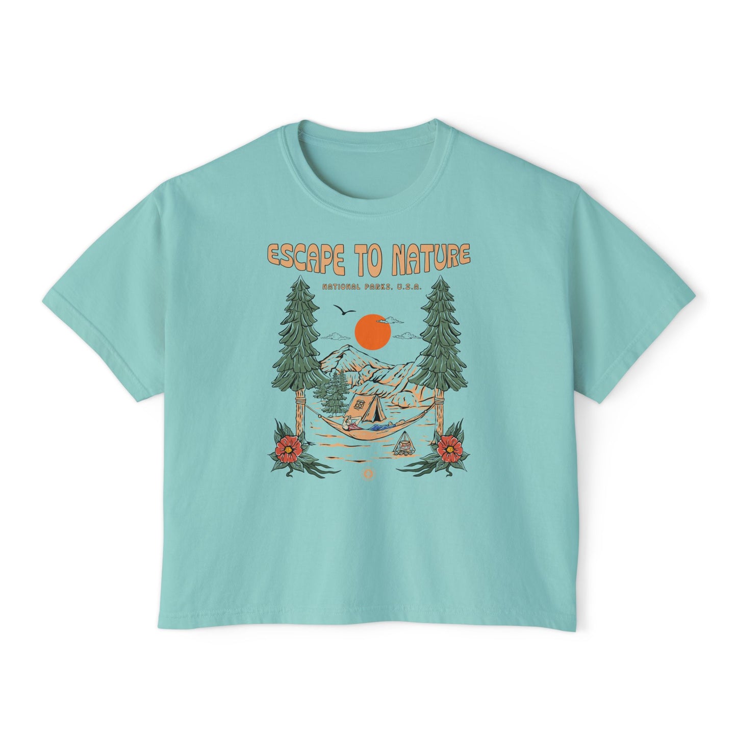 Escape To Nature Women's Short Sleeve Boxy Tee