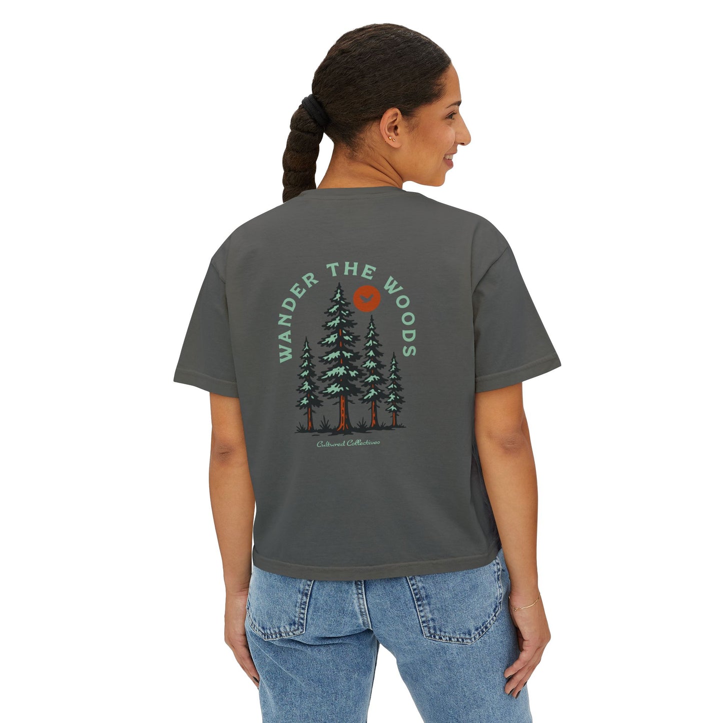 Wander the Woods Women's Short Sleeve Boxy Tee