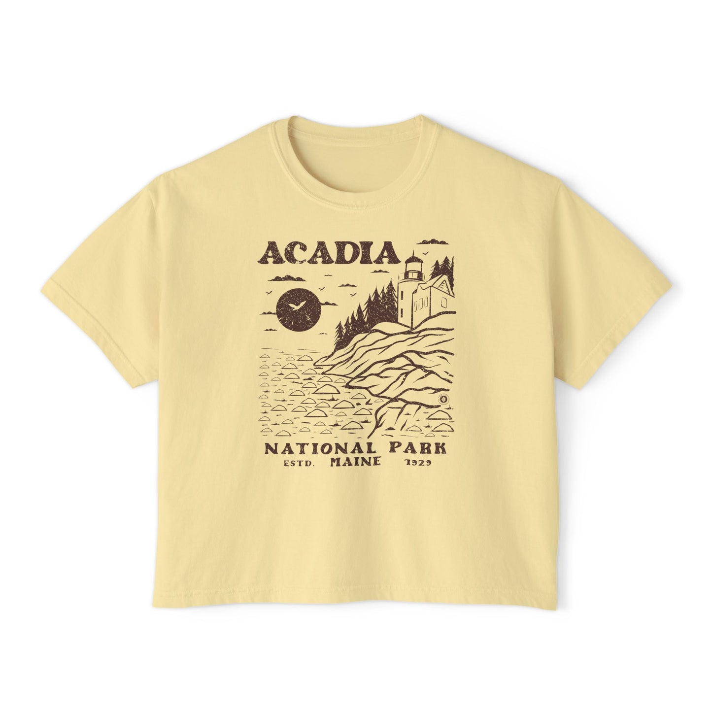 Acadia National Park Women's Short Sleeve Boxy Tee