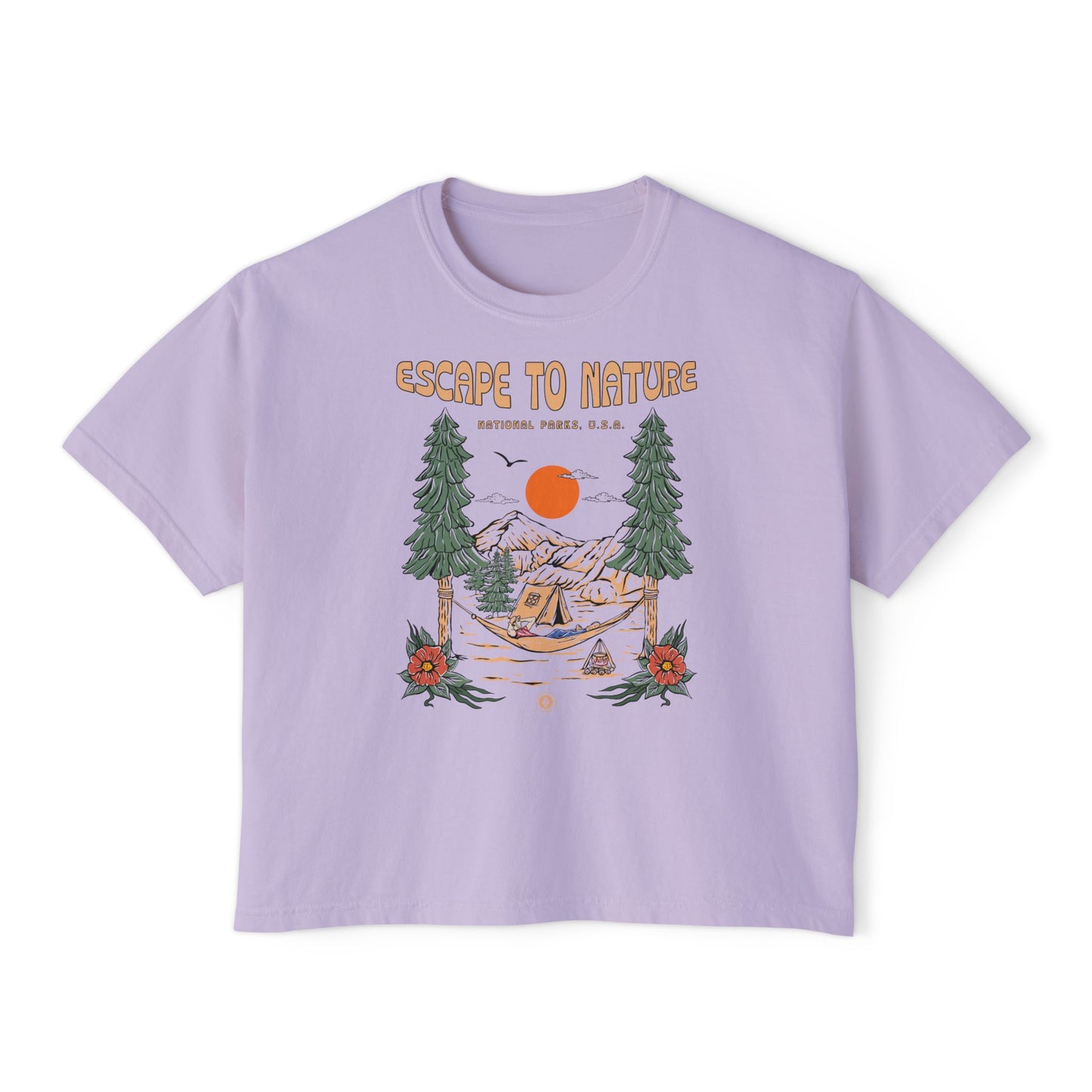 Escape To Nature Women's Short Sleeve Boxy Tee