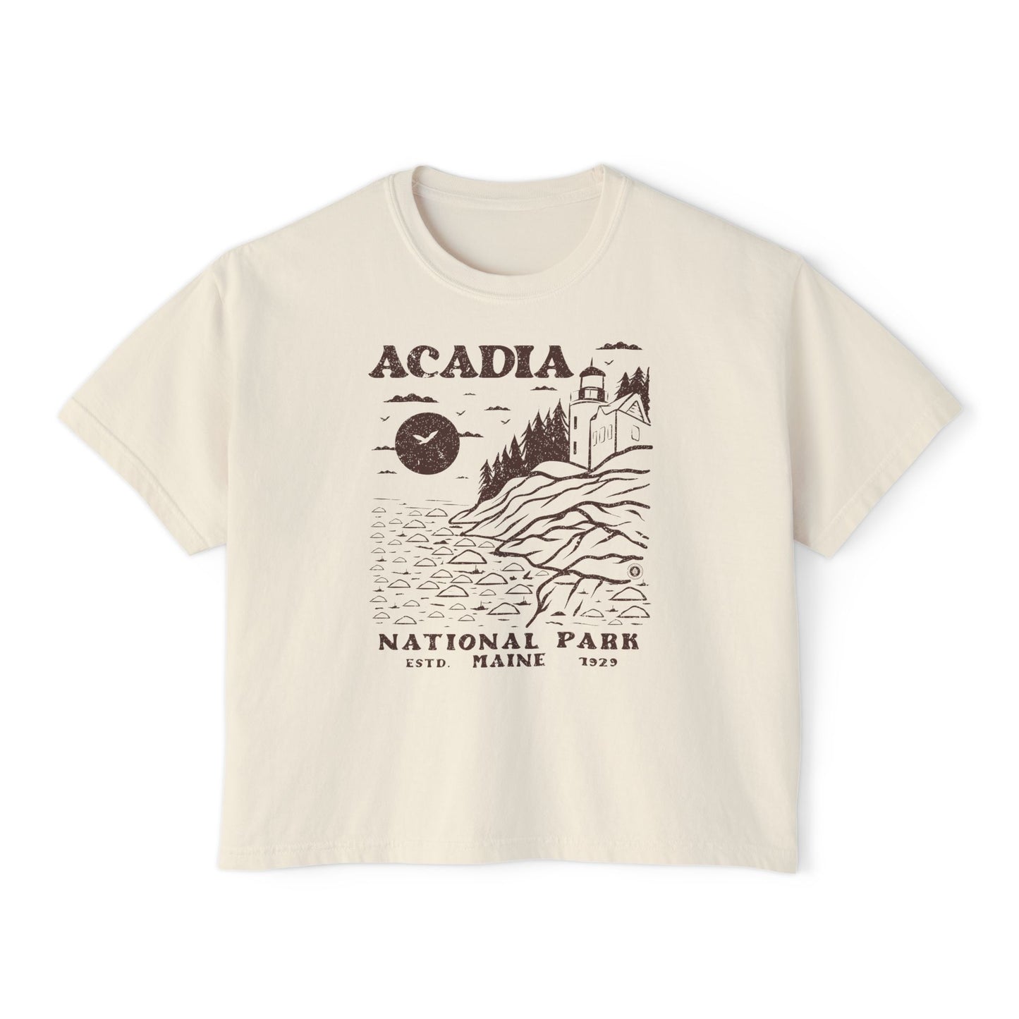 Acadia National Park Women's Short Sleeve Boxy Tee