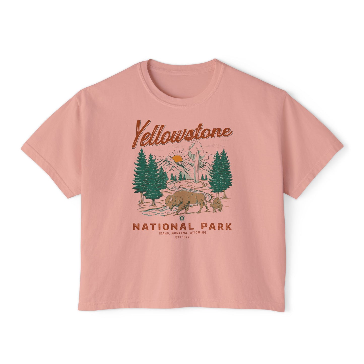 Yellowstone National Park Women's Short Sleeve Boxy Tee