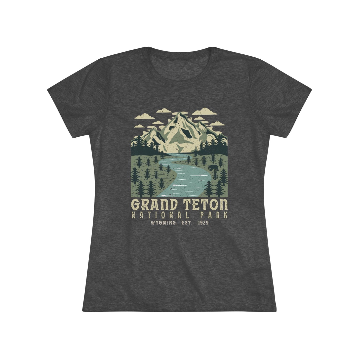 Grand Teton National Park Women's Short Sleeve Triblend Tee