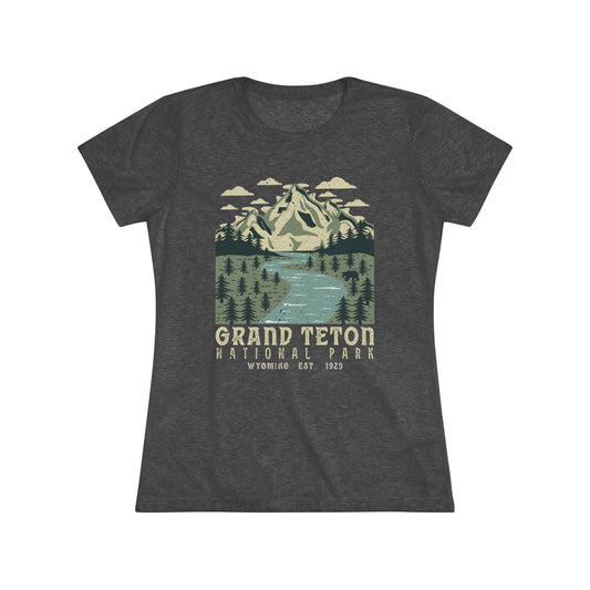 Grand Teton National Park Women's Short Sleeve Triblend Tee