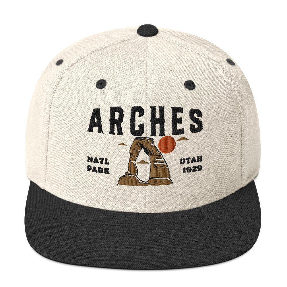 Arches National Park Snapback Hat | Natural/Black