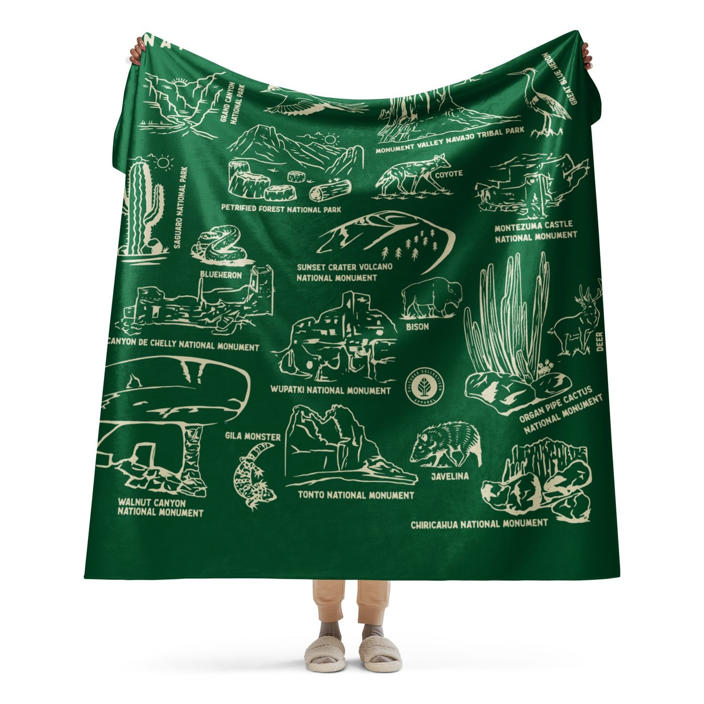 Arizona Parks Nature Sherpa Blanket