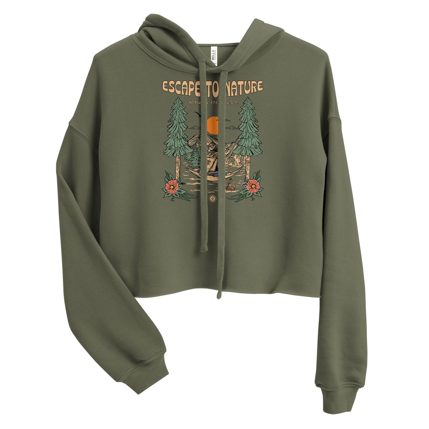 Escape To Nature Crop Hoodie