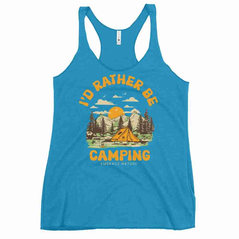I’d Rather Be Camping Racerback Tank
