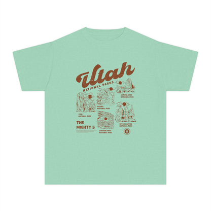 Utah National Parks Youth Shirt Mighty 5 Hiking Tee