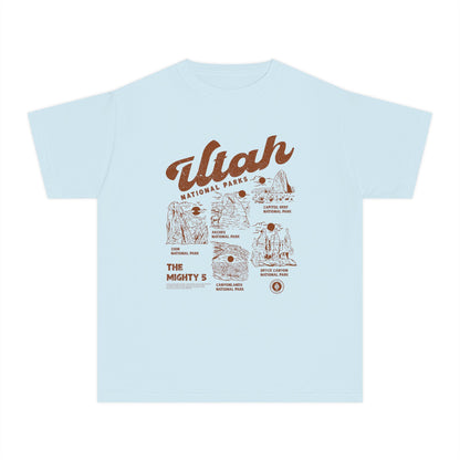 Utah National Parks Youth Shirt Mighty 5 Hiking Tee