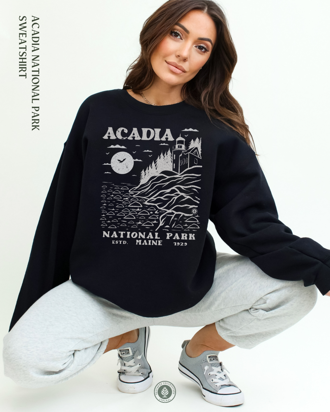 Acadia National Park Sweatshirt, Camping Hiking Sweatshirt, National Park Gift, Main Crewneck, National Park Shirt