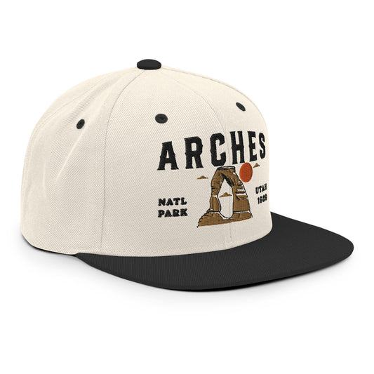 Arches National Park Snapback Hat | Natural/Black