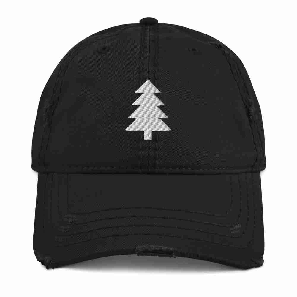 Pine Tree Distressed Dad Hat