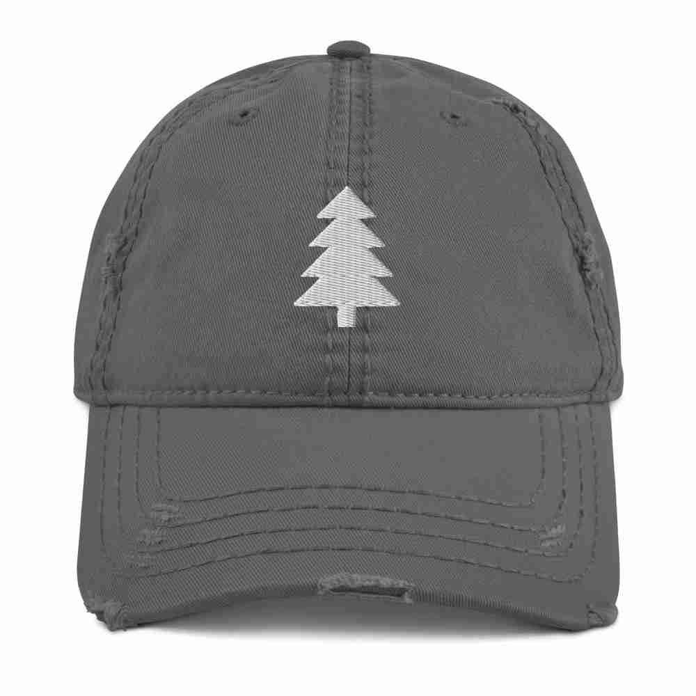 Pine Tree Distressed Dad Hat