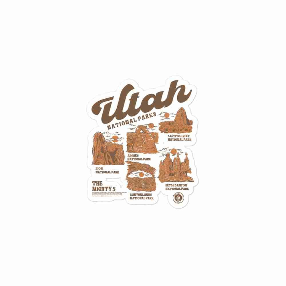 Utah National Park Sticker