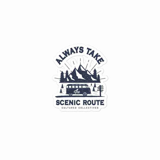 Always Take The Scenic Route Sticker