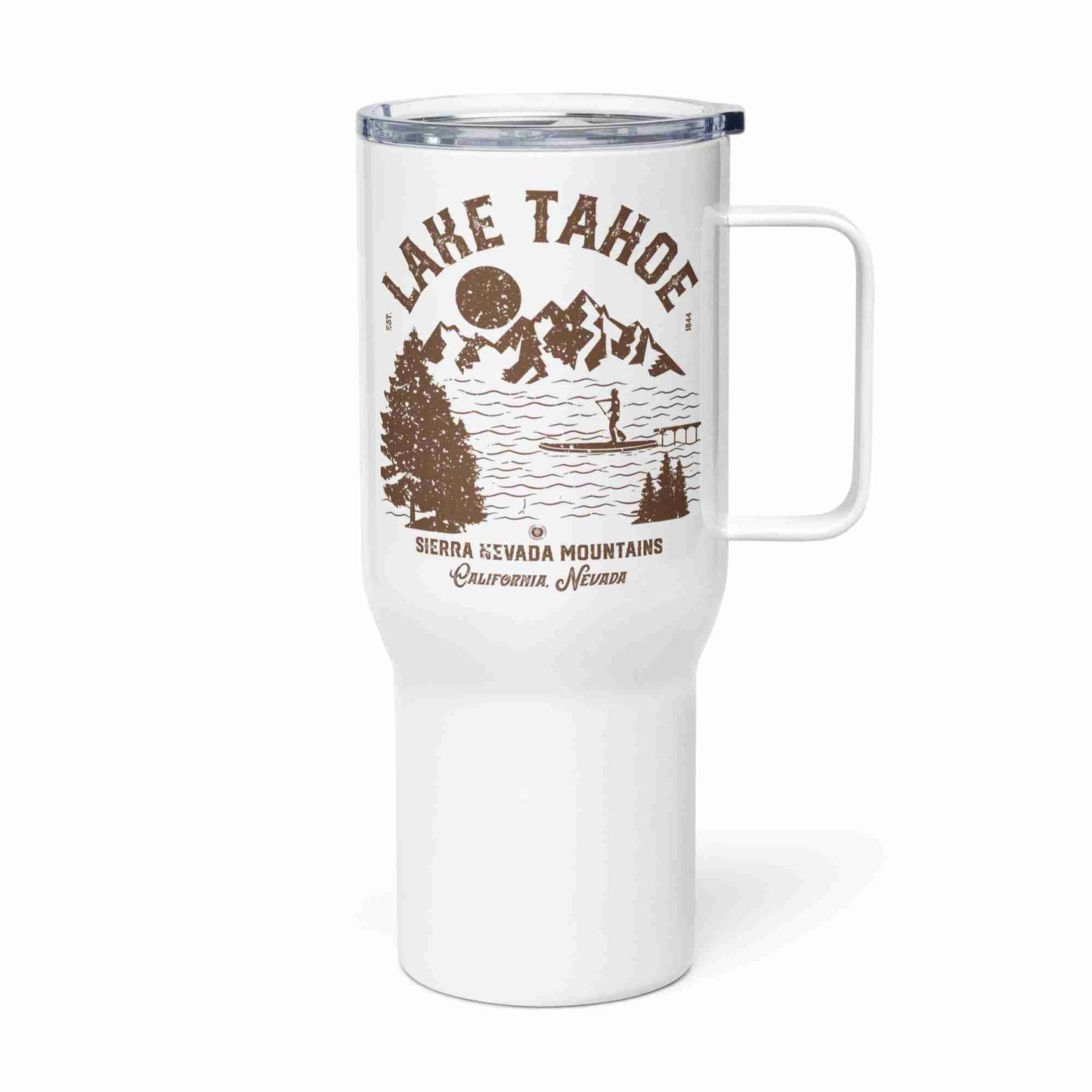 Lake Tahoe Travel Mug With Handle