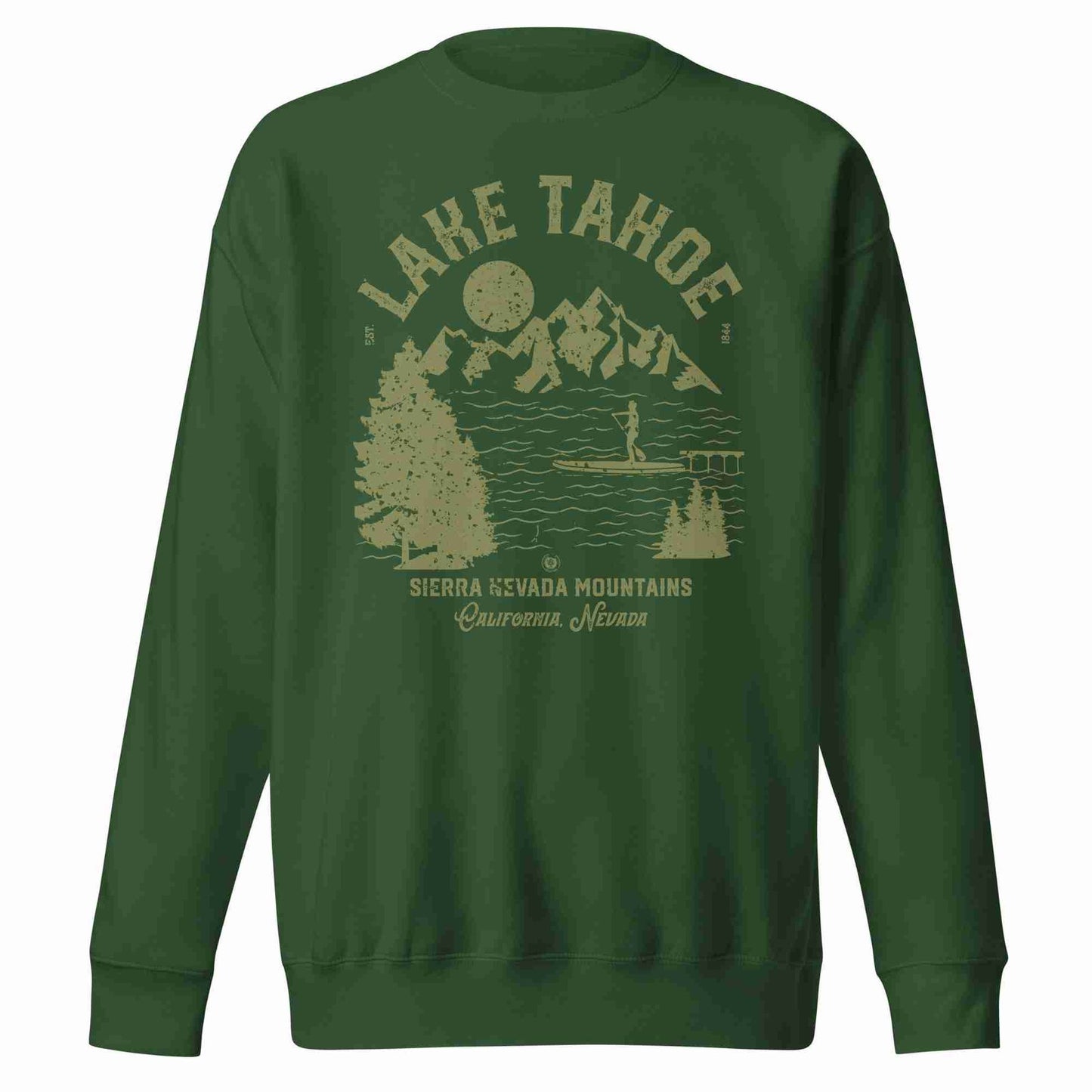 Lake Tahoe Forest Green Sweatshirt