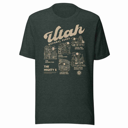 5 Utah National Parks Tee