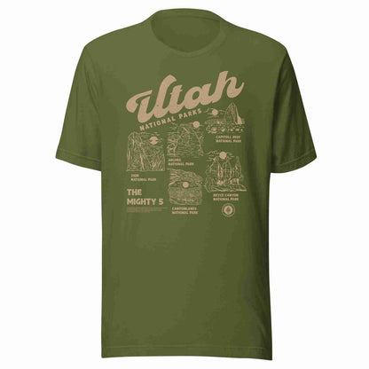 5 Utah National Parks Tee