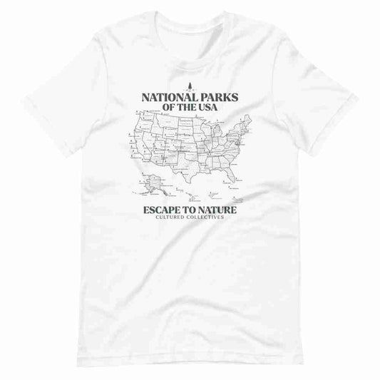 National Parks of The USA Map Tee