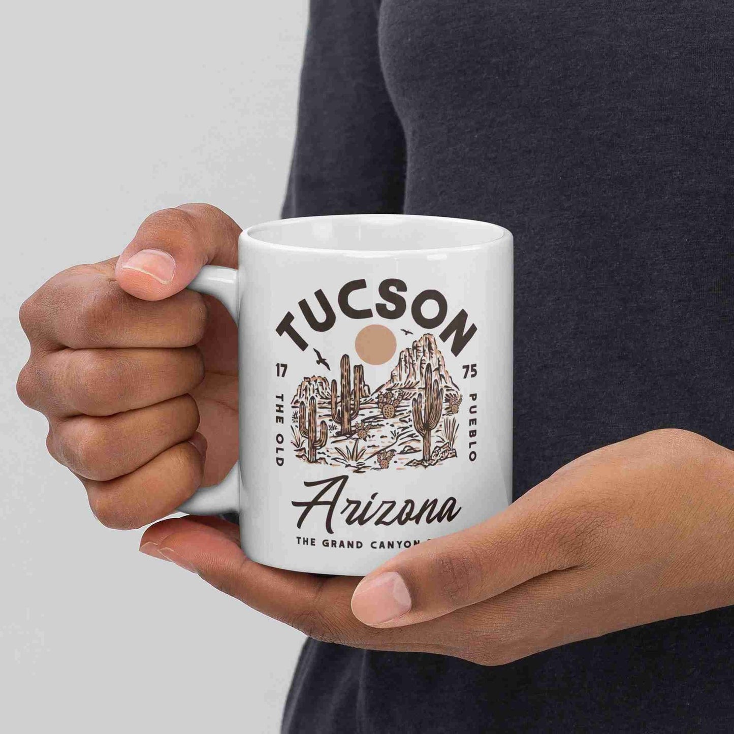 Tucson Arizona White glossy mug