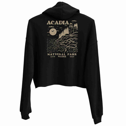 Acadia National Park Crop Hoodie