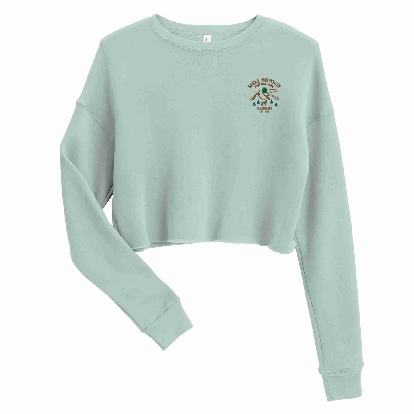 Rocky Mountain National Park Crop Sweatshirt Embroidered