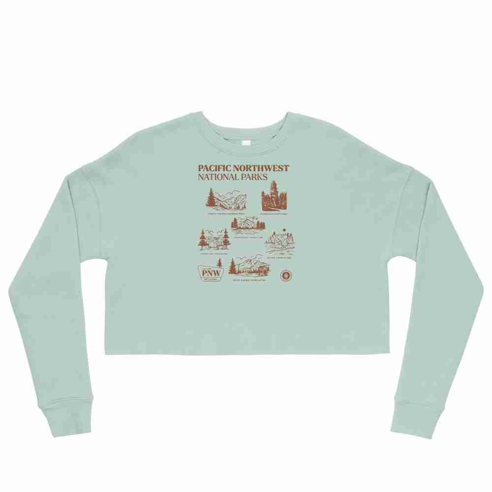 Pacific Northwest National Parks Crop Sweatshirt