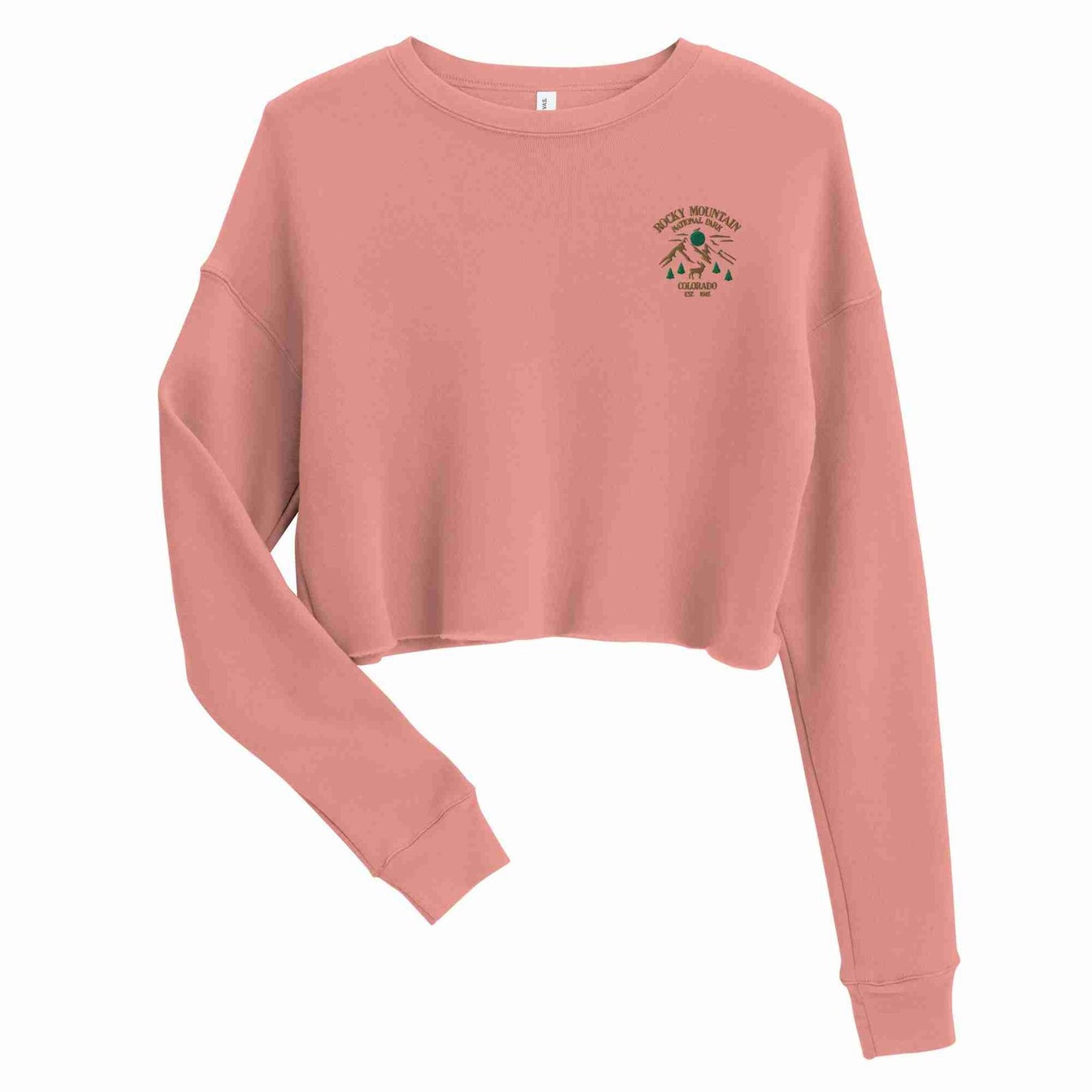 Rocky Mountain National Park Crop Sweatshirt Embroidered