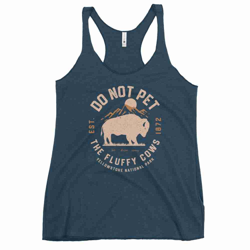 Don't Pet The Fluffy Cows Women's Racerback Tank